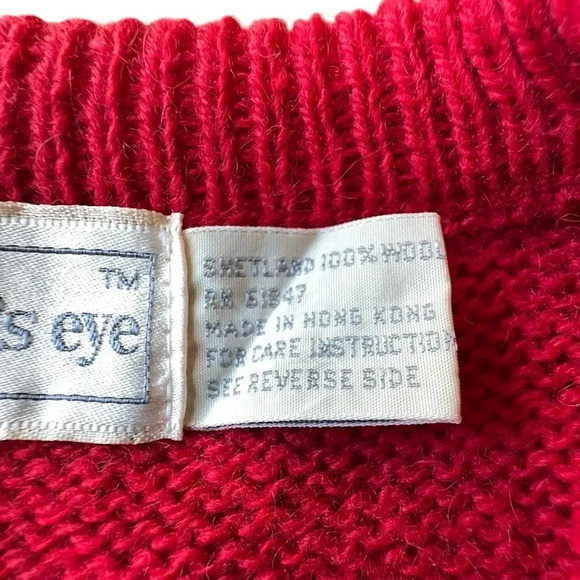 THE EAGLE’S EYE VINTAGE SHETLAND WOOL NOVELTY TEDDY BEAR VEST LIKE NEW | MEDIUM - Picture 11 of 12